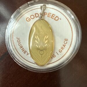 NEW Authentic Alex and Ani Sterling Silver Chain Station Charm Godspeed